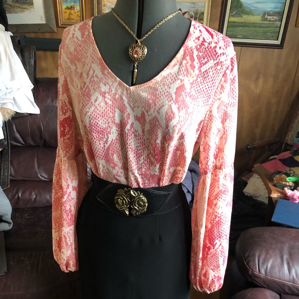 Cabi Snakeskin Blouse